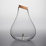4 Gallon Raindrop Glass Beverage Dispenser with Cork Lid