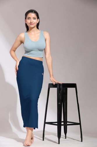 Image of TRENDMALLS Women's Polyester Spandex Stretchable Straight Saree Shapewear Petticoat for Women, Cotton Blended, Skirts for Women, Saree Shaper