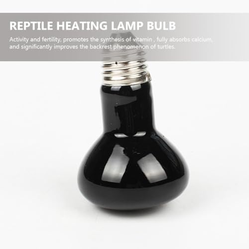 VILLCASE Reptile Black Color for Terrarium with Glass Material Heating Bulb Promotes Vitamin Synthesis — view 2