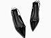 Coutgo Womens Slingback Flats Bow Slip on Dress Shoes Buckle Comfortable Ballet Flats Pointed Toe Flat Party Work Shoes, Black, Size 9.5