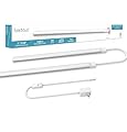 Leetdud Under Cabinet Lighting Plug in, 20 Inch 2 Pcs, 16W Ultra Thin LED 4000k Super Bright 1280Lm Cabinet Light Bar, Easy Installation, Linkable Under Counter Lights for 24" 36" 48" Kitchen Sink