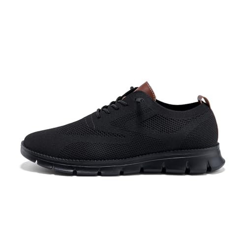 Image of Wearbreeze Men's Business Casual Oxford Sneakers - Lightweight Lace-Up Dress Shoes for Work, Travel & Daily Commute