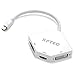 KPTEC Ultimate 3-in-1 Mini DP (Thunderbolt) to HDMI, DVI, VGA Adapter, Compact 1080p Mini Display (mDP) Converter for MacBook Air, MacBook Pro, iMac, iMac Mini, Surface Pro Series - White
