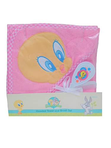 Hooded Towel and Brush Set (PINK)