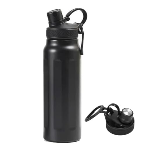 Garrafa de Água Bebidas Térmica Inox Esportes Academia Caminhada Camping Isolada a Vácuo Aço Inox 800 ML (PRETO)