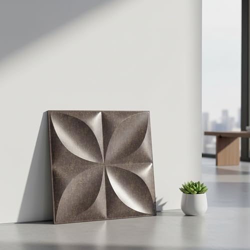 Image of Kayra Decor PVC Panel for Wall Butterfly Design Magnum Brown Color 19.7 inch x 19.7 inch (Pack of 18) - Covers 48.51 Sq. Ft.