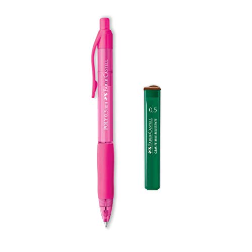 Lapiseira Poly 0.5mm, Faber-Castell, SM/05POLYR, Rosa