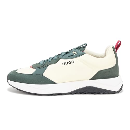 Image of HUGO Mens Running Style Mix Material Sneakers