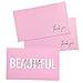 RXBC2011 Hello Beautiful Card thank you for your support Package Insert for online business pink Pack of 100