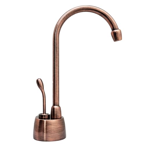 Image of Westbrass A271H-11 Velosah 9 inch 1-Handle Hot Water Dispenser Faucet with Thermostatic Hot Water Tank, Antique Copper