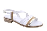 Materiale Interno: Pelle Nero Giardini E513421D Sandali Donna in Pelle E Materiale Tecnico - Platino 40 EU