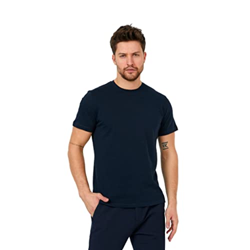 Men’s Short Sleeve Crewneck Workout T-Shirt – 100% Combed Turkish Cotton, Soft Breathable Men Athletic Shirt for Activewear