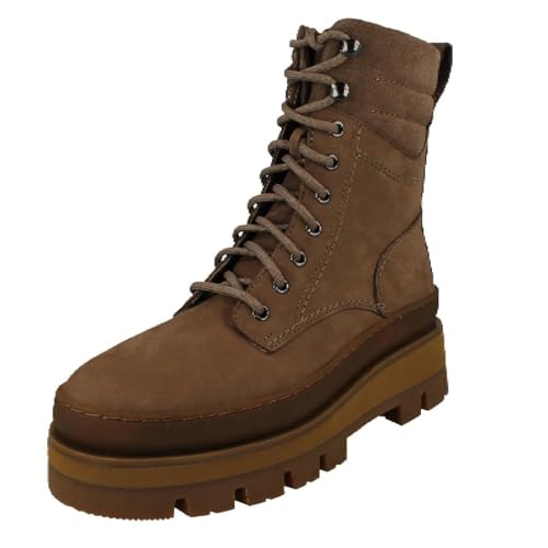 Clarks ORIANNA2 Hike Beige 39 : bottines de randonnée urbaine en cuir pour femme