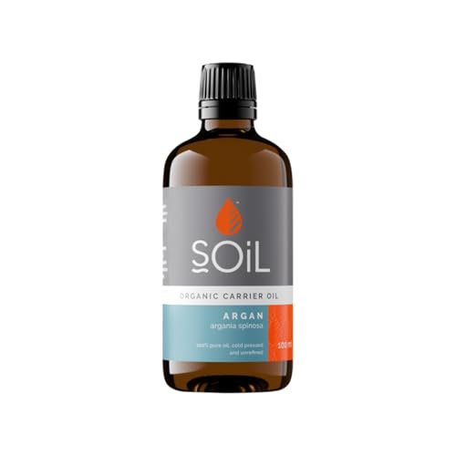 Soil Organic Argan Oil 100ml, Pair With Other Essential Oils, Argan Oil Of Morocco, Argan Oil For Hair And Skin, Antioxidant-Rich, Rich in Vitamin E, Omega 6 & 9, Ferulic Acid, All Hair And Skin Types