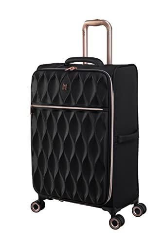 It Luggage Enliven 27" Softside Checked 8 Wheel Expander Spinner, Black #TOP11