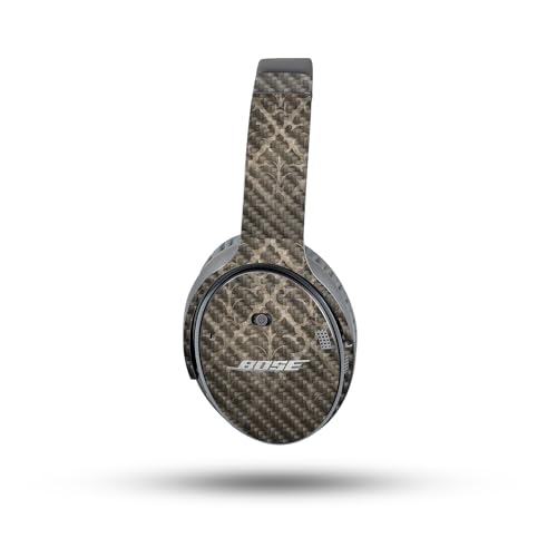 Image of MightySkins Carbon Fiber Skin Compatible with Bose QuietComfort 35 II Headphones - Vintage Elegance | Protective, Durable Textured Carbon Fiber Finish | Easy to Apply
