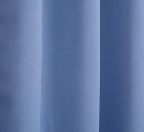 Image of LaVichitra Polyester Thermal Insulated 3 Layered Solid Blackout Opaque Door Curtain (7 ft, Light Blue)