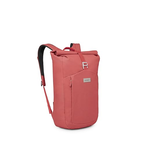 Image of Osprey Arcane Roll Top Commuter Backpack, Red Pampas Heather