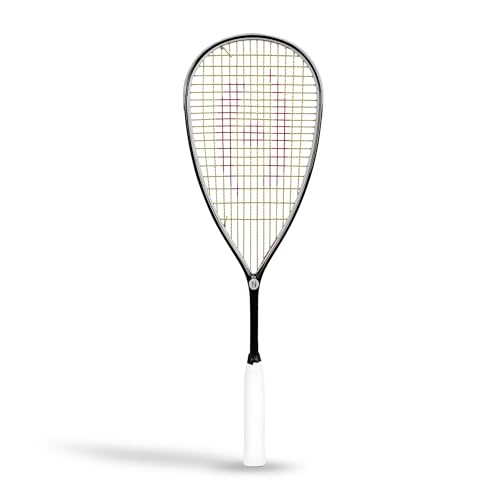 Harrow Sports Storm 145 Squash Racquet for Beginners | Enhanced Power & Precision | Carbon-Graphite Composition | Lightweight at 145 g | Squash Racquet in Black and Maroon