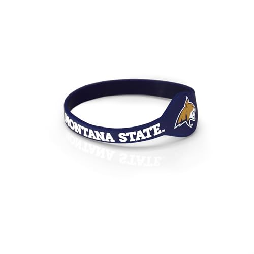 Fan Frenzy Gifts Silicone Bracelet Officially Licensed College Silicone Bracelets | NCAA College Football Bracelets | University Team Jewelry, (Montana State University)