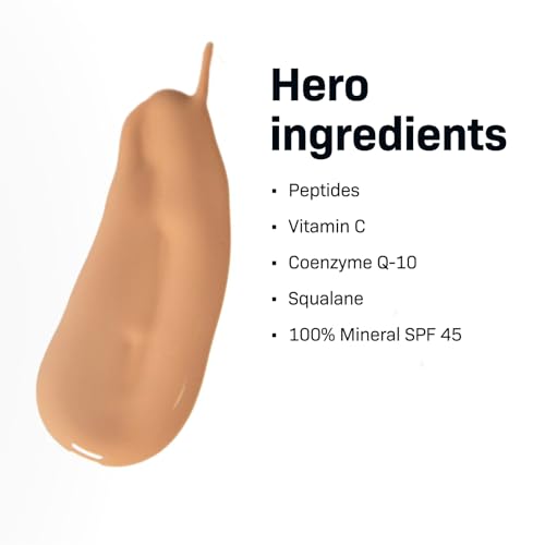 Revision Skincare Intellishade® TruPhysical SPF 45, 100% Mineral Sunscreen for Face, Anti-Aging Moisturizer with SPF and Vitamin C, Tinted Sunscreen for Sensitive Skin, 1.7 oz