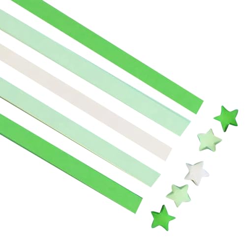 JIHUOO 540 hojas de papel de estrellas de origami, tiras plegables de papel de origami, tiras de papel de estrella de la suerte, paquete de tiras de papel para manualidades, suministros de
