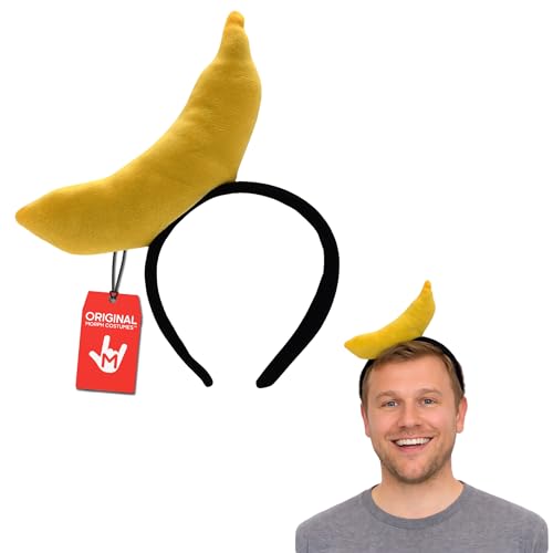 Nicky Bigs Novelties Morph Adult Cosplay Large Yellow Banana Fruit Headband Hat Halloween Food Costume Accessory