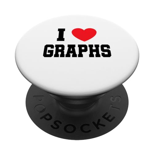 I Love Graphs PopSockets Swappable PopGrip, Black
