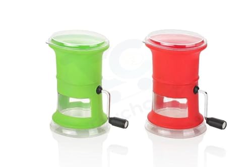 Image of Green Chilli & Dry Fruits Cutter for Kitchen - Oval Shaped Plastic Onion & Garlic Chopper Machine with Stainless Steel Blades, Cutting Machine for Vegetables, Mirchi, Peanuts & Dry Fruits