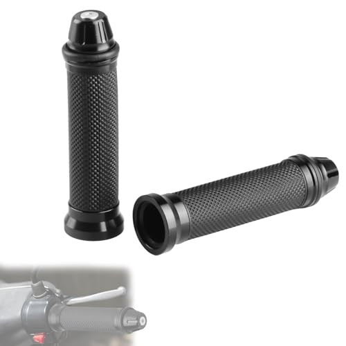 2 Pièces Poignée Moto, Poignées de Guidon de Moto, 22 mm (7/8