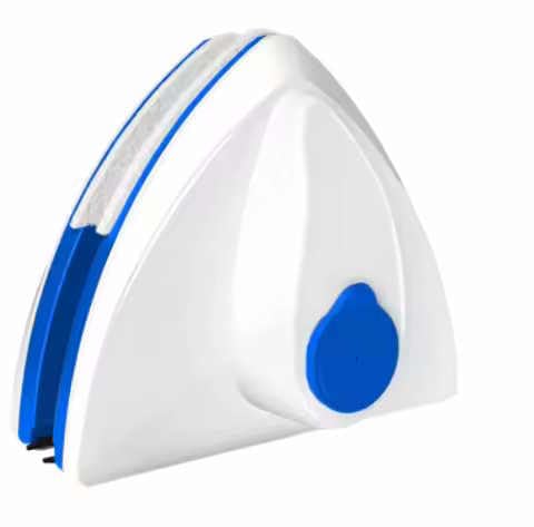 VarityMart Magnetic Glass Cleaner, Double-Sided Window Cleaning Tool, ABS and Rubber Construction, for 8-15mm Glass Thickness, with Safety Rope (1, Blue)