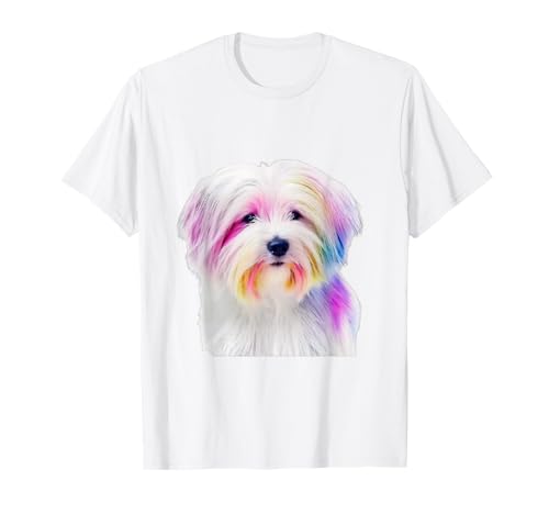 Coton De Tulear Dog Colorful Watercolor Dog T-Shirt