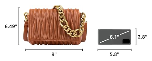 Image of Montana West Quilted Small Shoulder Bag for Women Y2K Trendy Cute Clutch Underarm Purse with 2 Removable Straps