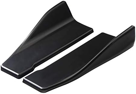 Universal Car Side Skirt Rear Bumper Lip Splitter Winglet Aprons (6035#Black)