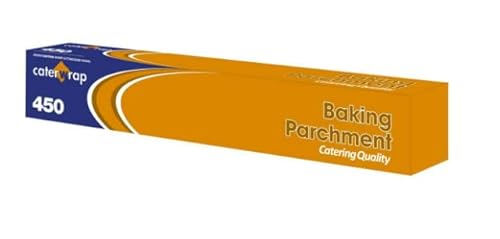 Non- Stick Baking Parchment Paper with Cutterbox Oven Safe Premium Quality Greaseproof Bakery Paper – 450mm x 75m