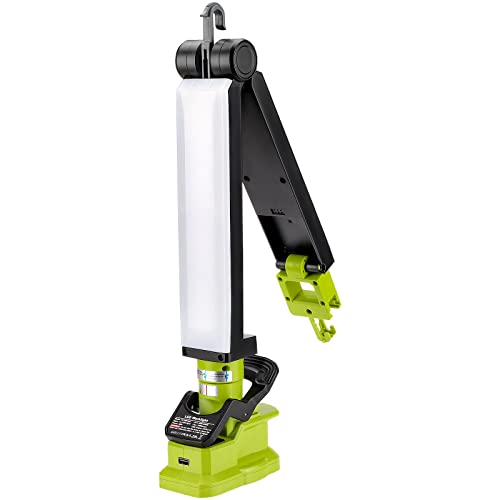 Image of Taingwei 2400LM LED Work Light Clip on Light for Ryobi 18v Battery, 30W Flood Light for Car Repairing, Camping, Emergency and Job Site Lighting