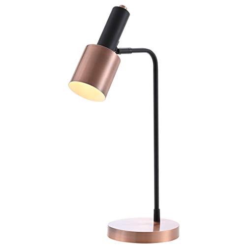 JONATHAN Y Brady Metal LED Task Table Lamp 22" Desk Light, Copper/Black