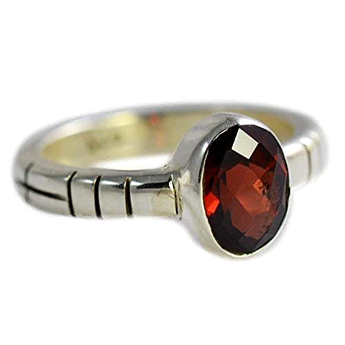 Bague en argent et grenat fait main pour sublimer vos tenues du quotidien