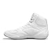 Men's Wrestling Shoes with Lightweight,Sdtdid Boxing Shoes Made of Micro Suede for Gym,Powerlifting,Bodybuilding,Training Etc. White