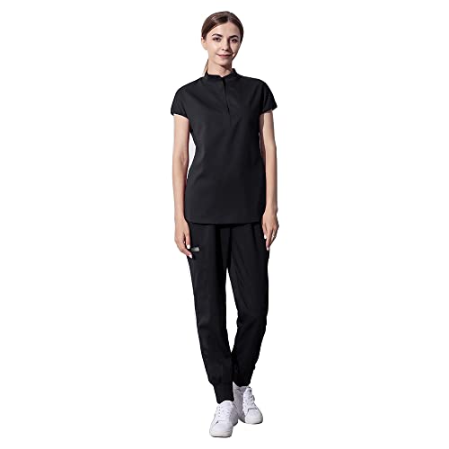 VIAOLI Scrub Suit Top & Pant Jogger Dentist Nursing Scrubs for Women Set Leisure Doctor Service Spa Pet Grooming Sets