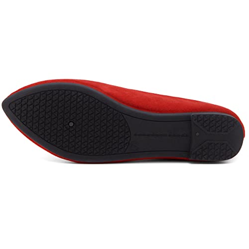 Shoe Land Womens SL-Kathleen Ballet Flats Pointed Toe Flat Shoes Classic Ballerina Comfort Dressy Shoes for Daily Work Office4