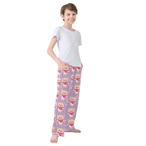 Boys' Pants Christmas Pig Animal Long Bottoms Jogger Pants Elastic Waist Trousers with Pockets S-XL4