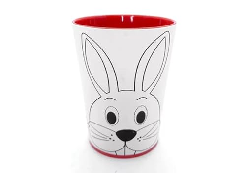 Copo de Coelho para Colorir com Giz de Cera, Atividade de Páscoa