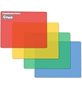 Fotouzy Flexible Plastic Cutting Boards for Kitchen, 4 Translucent Colors Cutting Mats 15 x 12 In...