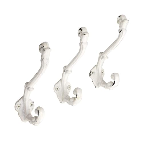 THDC Ganchos de parede de ferro fundido antigo de parede estilo vintage para casacos, bolsas, toalha