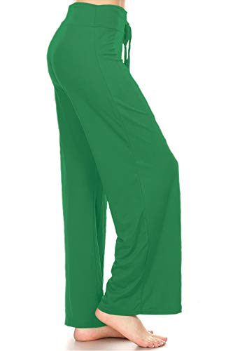 Image of Leggings Depot Women's Wide Leg Drawstring Pajama Pants for Lounge, Sleep