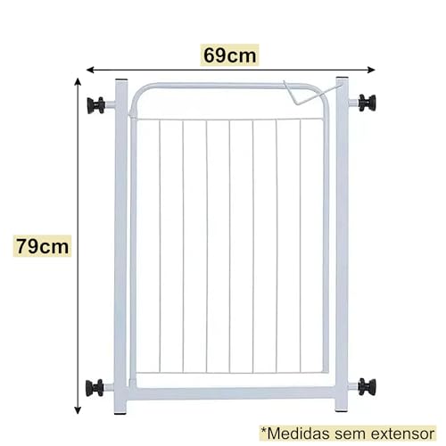 Grade de Proteção Portao Pet para Portas de 70cm até 94cm…
