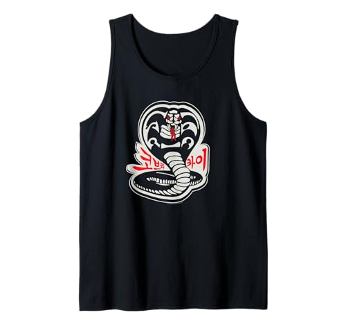 Cobra Kai Karate Dojo South Korea Snake Logo Sekai Taikai Camiseta sin Mangas