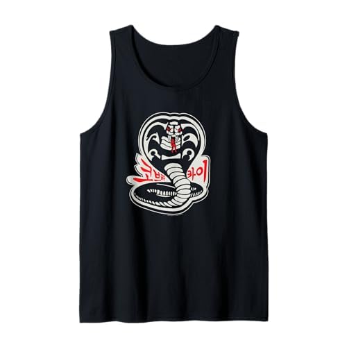 Cobra Kai Karate Dojo South Korea Snake Logo Sekai Taikai Camiseta sin Mangas