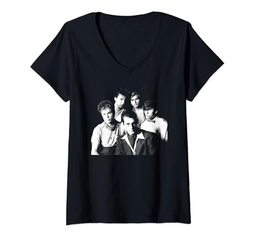 Womens Spandau Ballet 1981 Band Portrait By Allan Ballard V-Neck T-Shirt